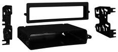 Front. Metra - Dash Kit for Select 1990-1996 Chevrolet Corvette DIN DDIN - Black.