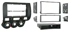 Front. Metra - Dash Kit for Select 2007-2008 Honda Fit DIN DDIN - Black.