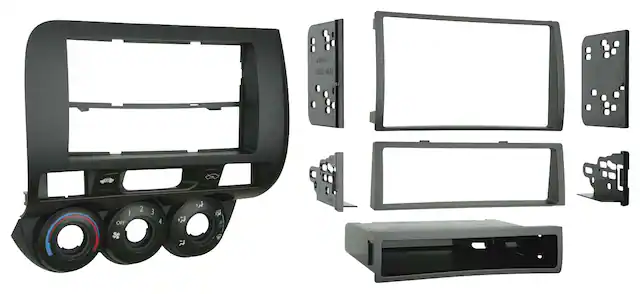 Front. Metra - Dash Kit for Select 2007-2008 Honda Fit DIN DDIN - Black.