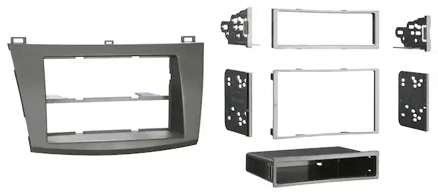 Front. Metra - Dash Kit for Select 2010-2013 Mazda 3 DIN DDIN - Black.