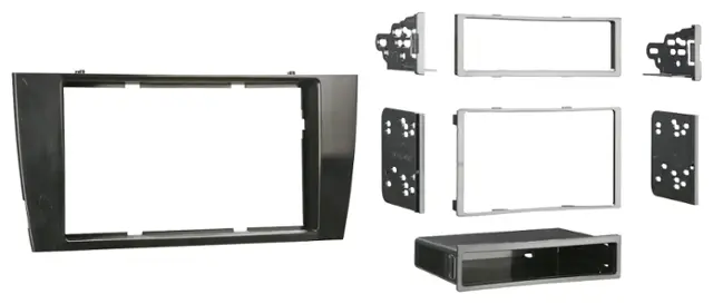 Front. Metra - Dash Kit for Select 2001-2008 Jaguar S-Type DIN DDIN - Black.