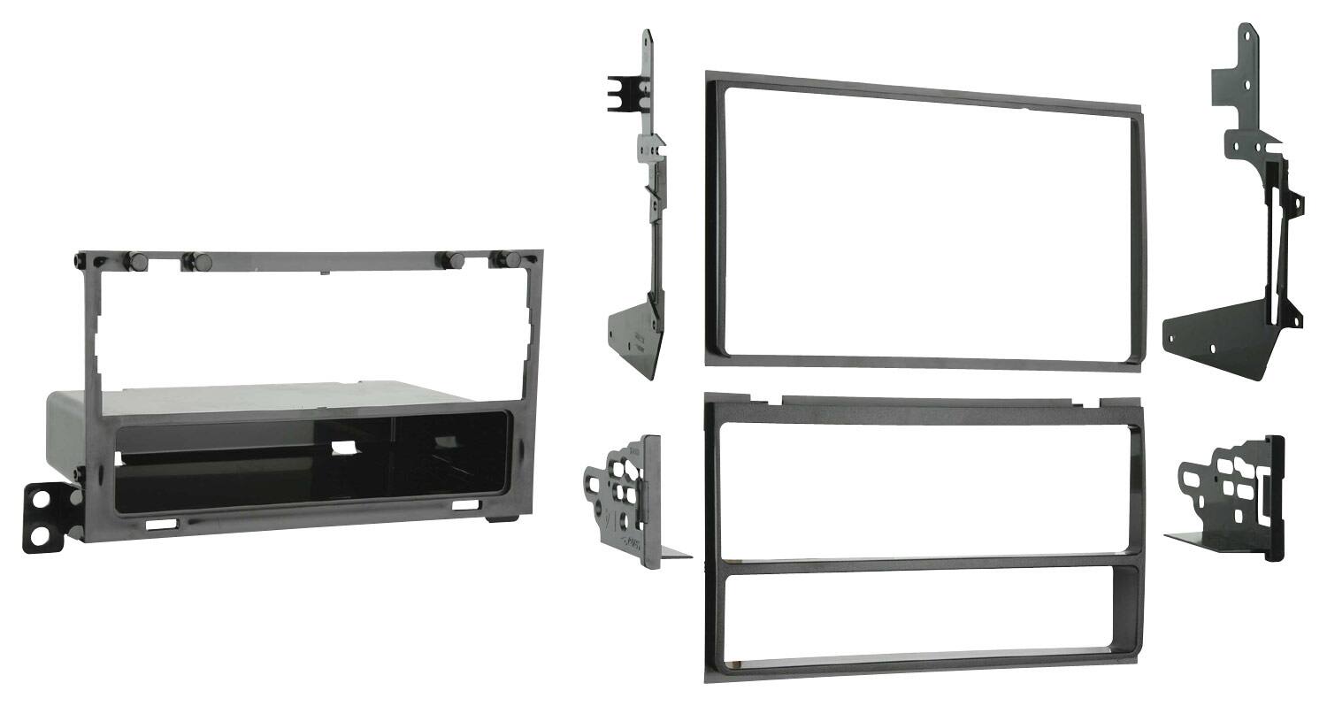 Front. Metra - Dash Kit for Select 2007-2008 Nissan Maxima DIN DDIN - Gray.