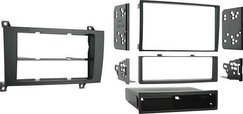 Angle. Metra - Dash Kit for Select 2005-2011 Mercedes-Benz SLK DIN DDIN - Black.