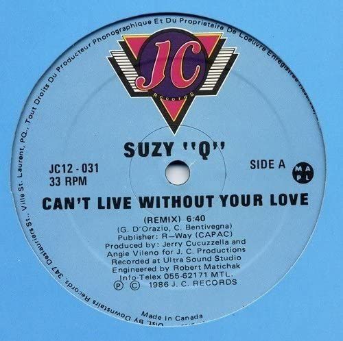 Can't Live Without Your Love [12 inch Vinyl Single]