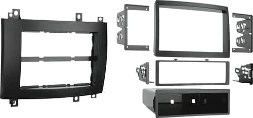 Angle. Metra - Dash Kit for Select 2003-2007 Cadillac CTS DIN DDIN - Black.