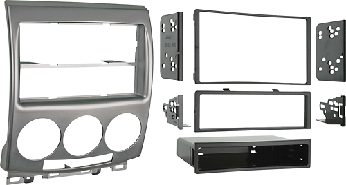Angle View: Metra - Dash Kit for Select 2006-2010 Mazda 5 DIN DDIN - Silver