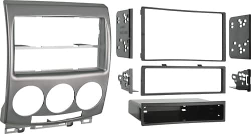 Angle. Metra - Dash Kit for Select 2006-2010 Mazda 5 DIN DDIN - Silver.