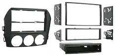 Front. Metra - Dash Kit for Select 2006-2008 Mazda Miata DIN DDIN - Black.
