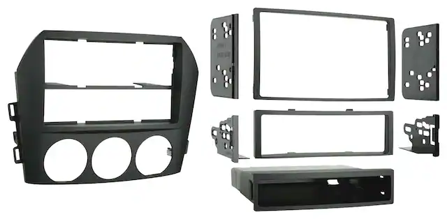 Front. Metra - Dash Kit for Select 2006-2008 Mazda Miata DIN DDIN - Black.