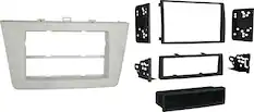 Angle. Metra - Dash Kit for Select 2009-2013 Mazda 6 DIN DDIN - Silver.