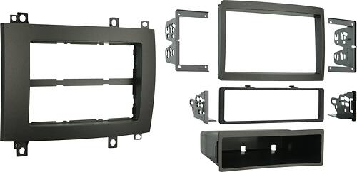 Angle. Metra - Dash Kit for Select 2003-2007 Cadillac CTS DIN DDIN - Gray.