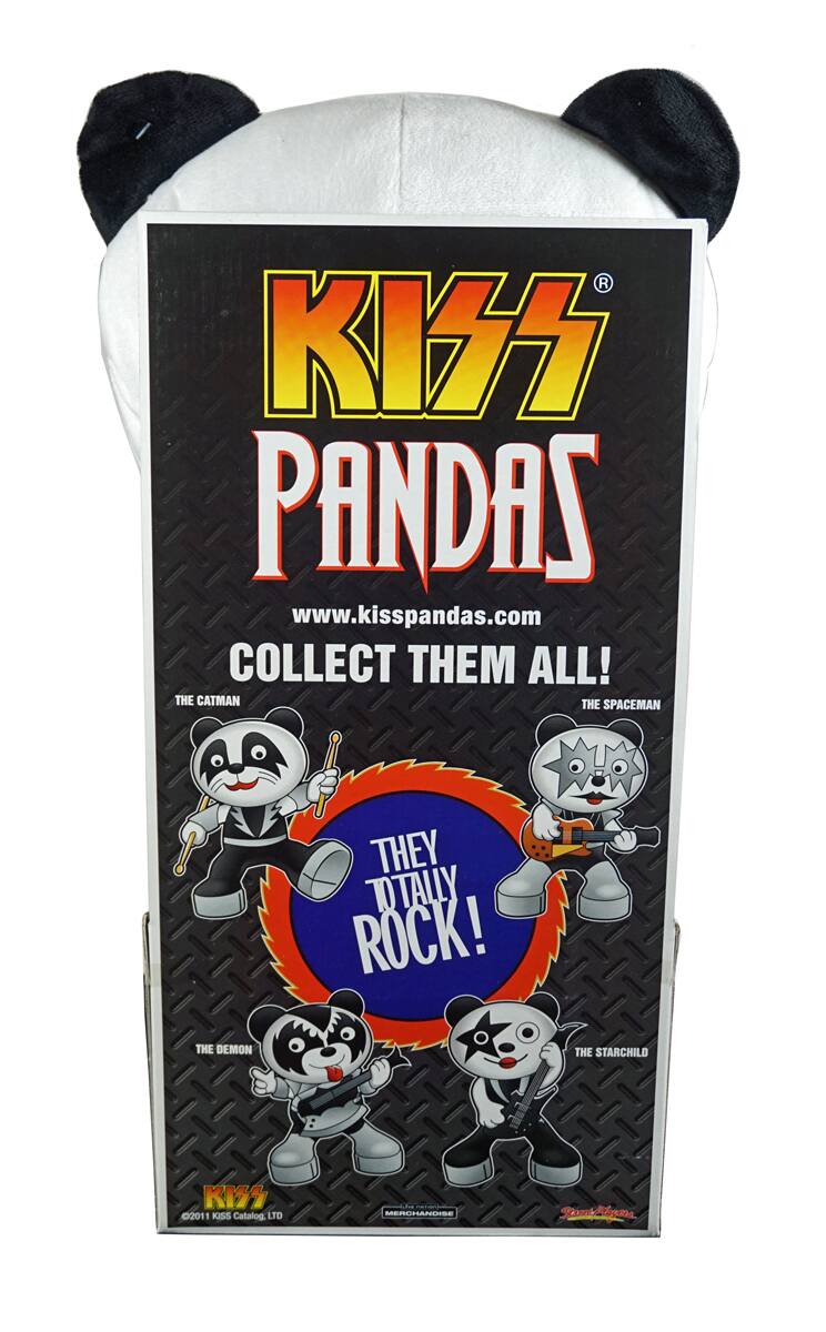 KISS PANDAS  
www.kisspandas.com  
COLLECT THEM ALL!  

THE CATMAN  
THE SPACEMAN  
THEY TOTALLY ROCK!  
THE DEMON  
THE STARCHILD  

©2011 KISS Catalog, LTD  
MERCHANDISE
