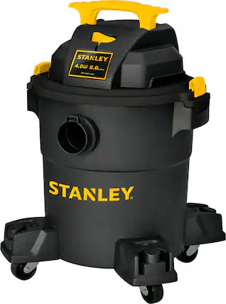 Front. Stanley - 6 Gallon wet/dry vacuum - black.