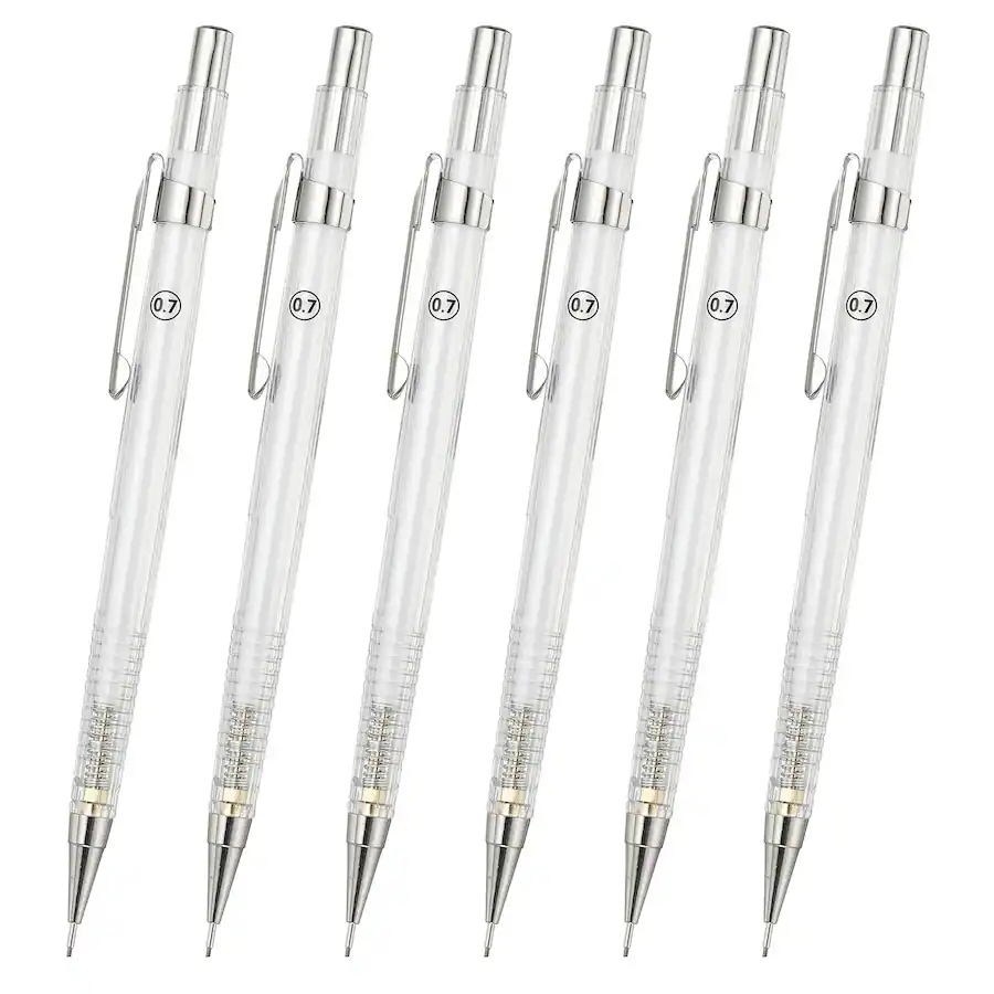 Eraser Add Unique Bargains 6pcs Mech Pencil 0.7mm, Lead Holder Medium Point ...