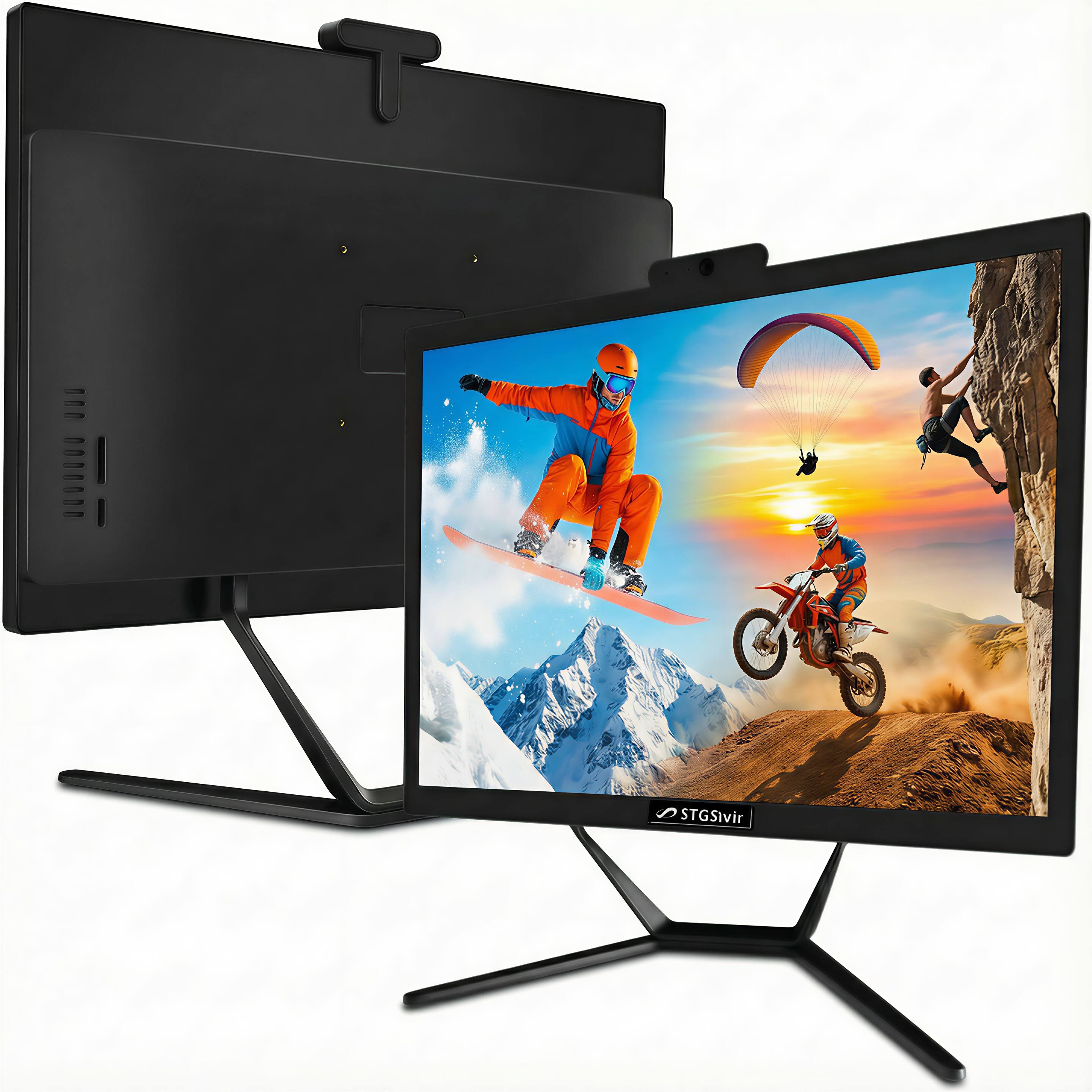 Left. STGSivir - STGSivir All in One Desktop PC, 21.5" FHD Display, i5 up to 3.6GHz, 16G RAM, 512GB SSD, WiFi&BT, Keyboard&Mouse, Win11H - Black.