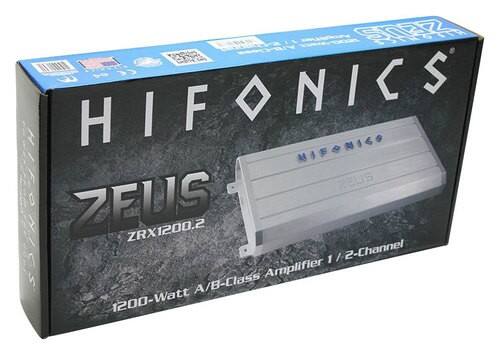 Front. Hifonics - Zeus Series 2400W Class AB Bridgeable 2-Channel MOSFET Amplifier with Variable Crossovers - White.