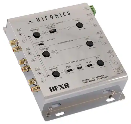 Front. Hifonics - 2- or 4-Channel Electronic Crossover for Select Aftermarket Vehicle Stereo Systems - Black.