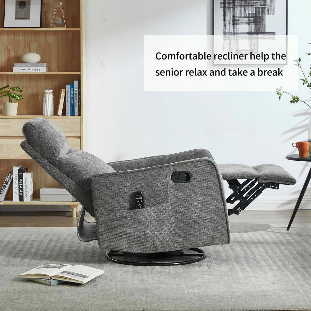 Comfortable recliner help the senior relax and take a break