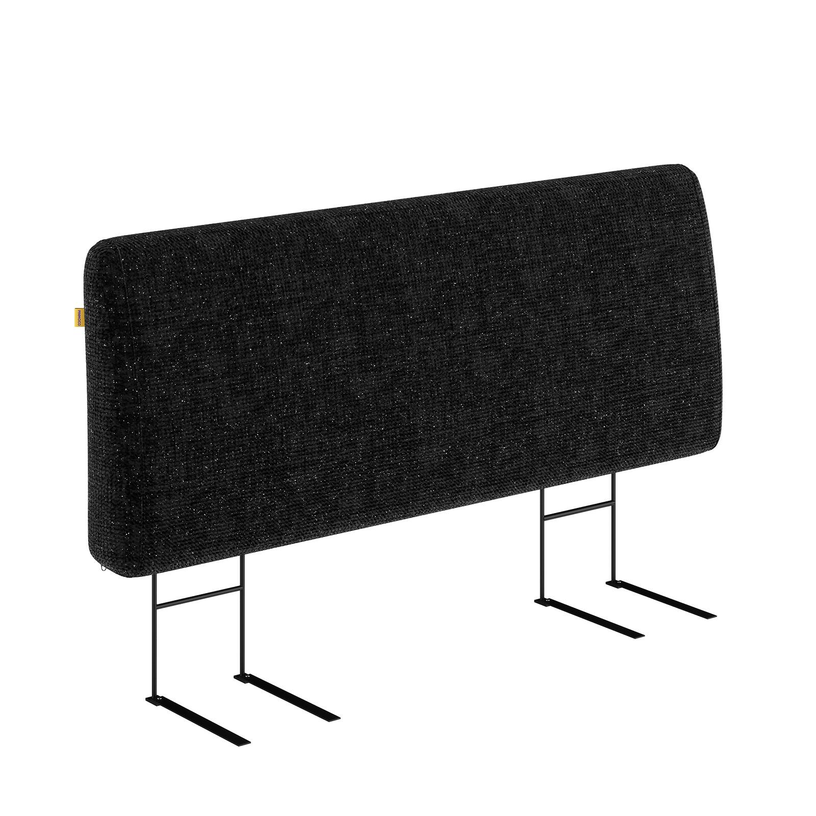Alt View 4. Pinmoco - 6.3 inch Ergonomic Upholstered Soft Headboard Foam Headboard Headboard - Starry Black.