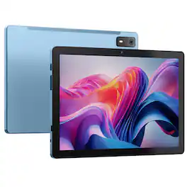 Visual Land - 10" 128GB Tablet - MediaTek Octa-Core - HD Display - Android 15 - Google Gemini Pre-Installed - Blue