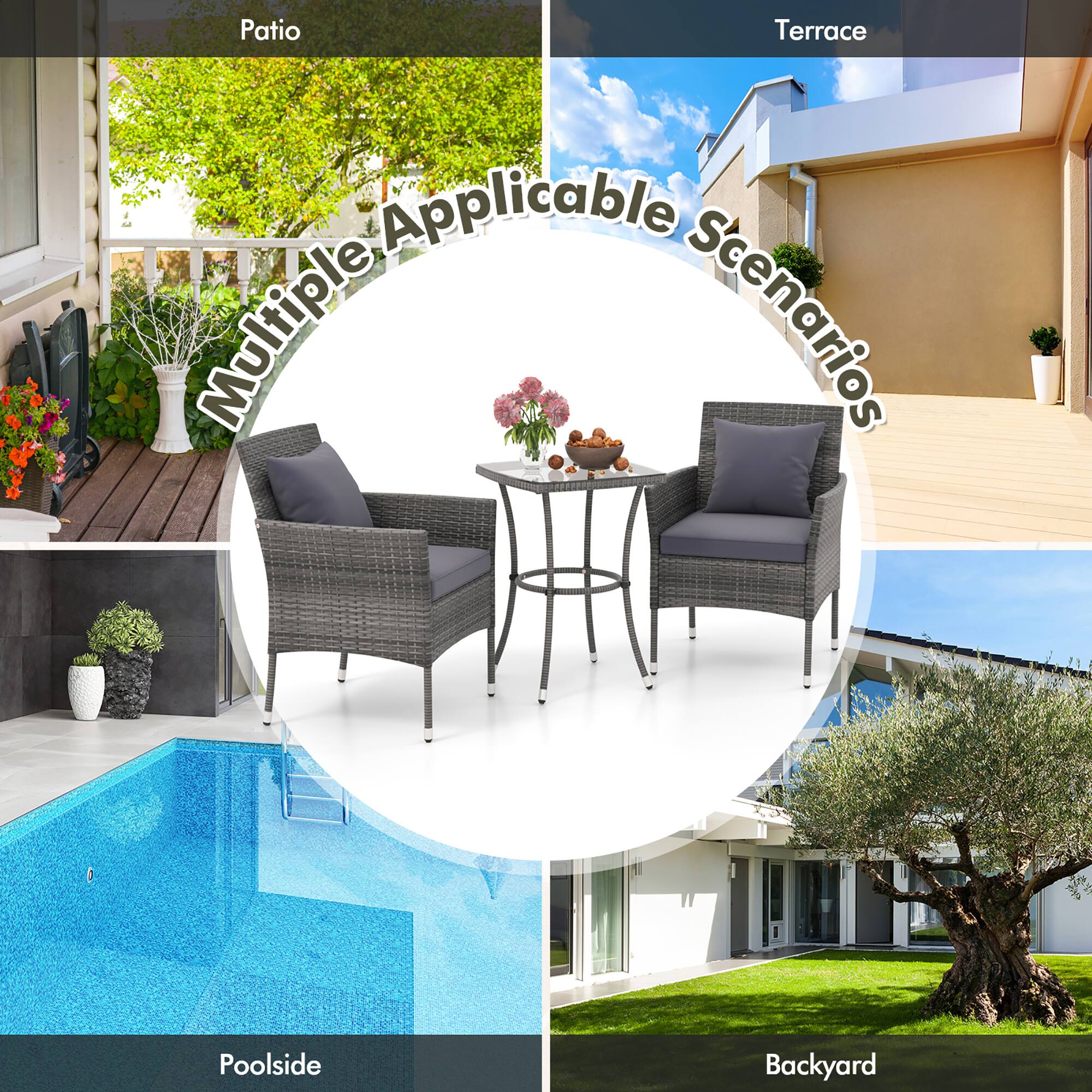 Patio, Terrace, Poolside, Backyard, Multiple Applicable Scenarios