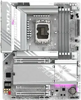 GIGABYTE - Z890 AORUS ELITE WIFI7 ICE (Socket LGA 1851) Intel Z890 ATX DDR5 Wi-Fi 7 Motherboard - White