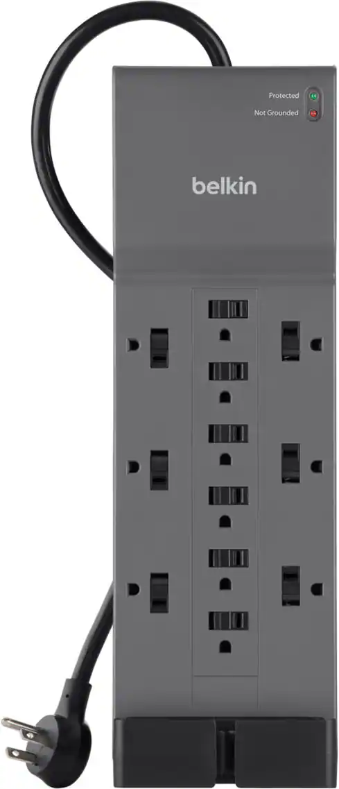 Open Package Box Belkin Surge Protector for Home/Office with 12 AC outlets, 8 foot cord ...