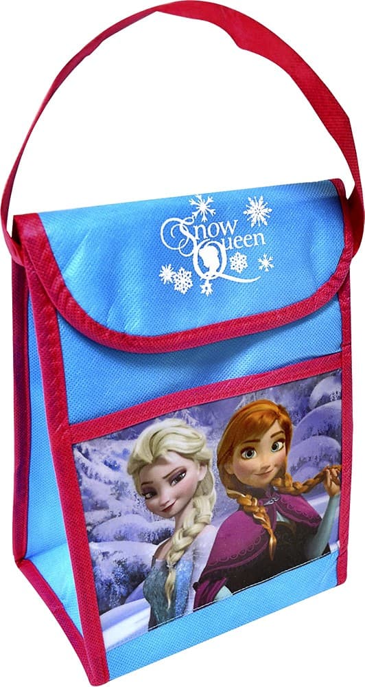 Disney Frozen Snow Queen Vertical Lunch Bag Blue