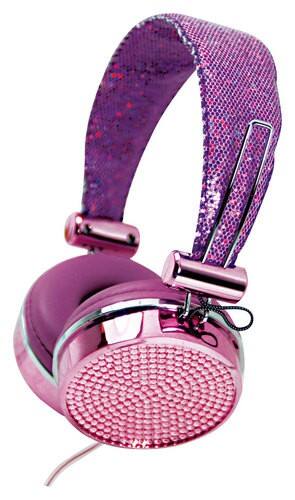 Front Standard. HYPE - Gems Over-the-Ear Stereo Headphones - Pink.