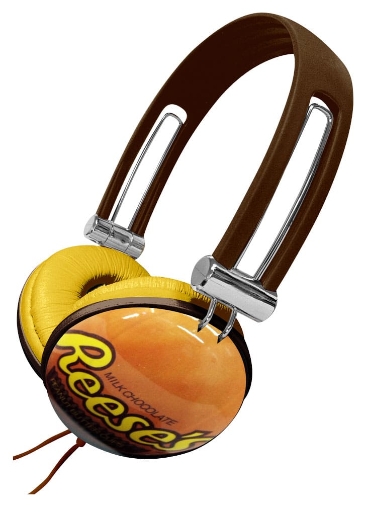Front. Candeez - Reese's Over-the-Ear Stereo Headphones - Brown/Orange/Yellow/White.