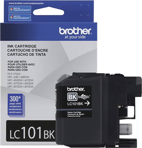 Alt View 1. Brother - LC101BK Ink Cartridge - Black.