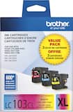 Brother - LC1033PKS XL High-Yield 3-Pack Ink Cartridges - Cyan/Magenta/Yellow