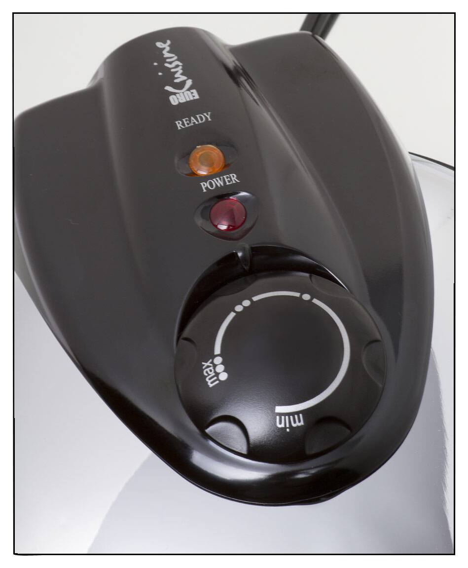 Alt View 11. Euro Cuisine - 8" Heart-Shape Waffle Maker - Black/Chrome.