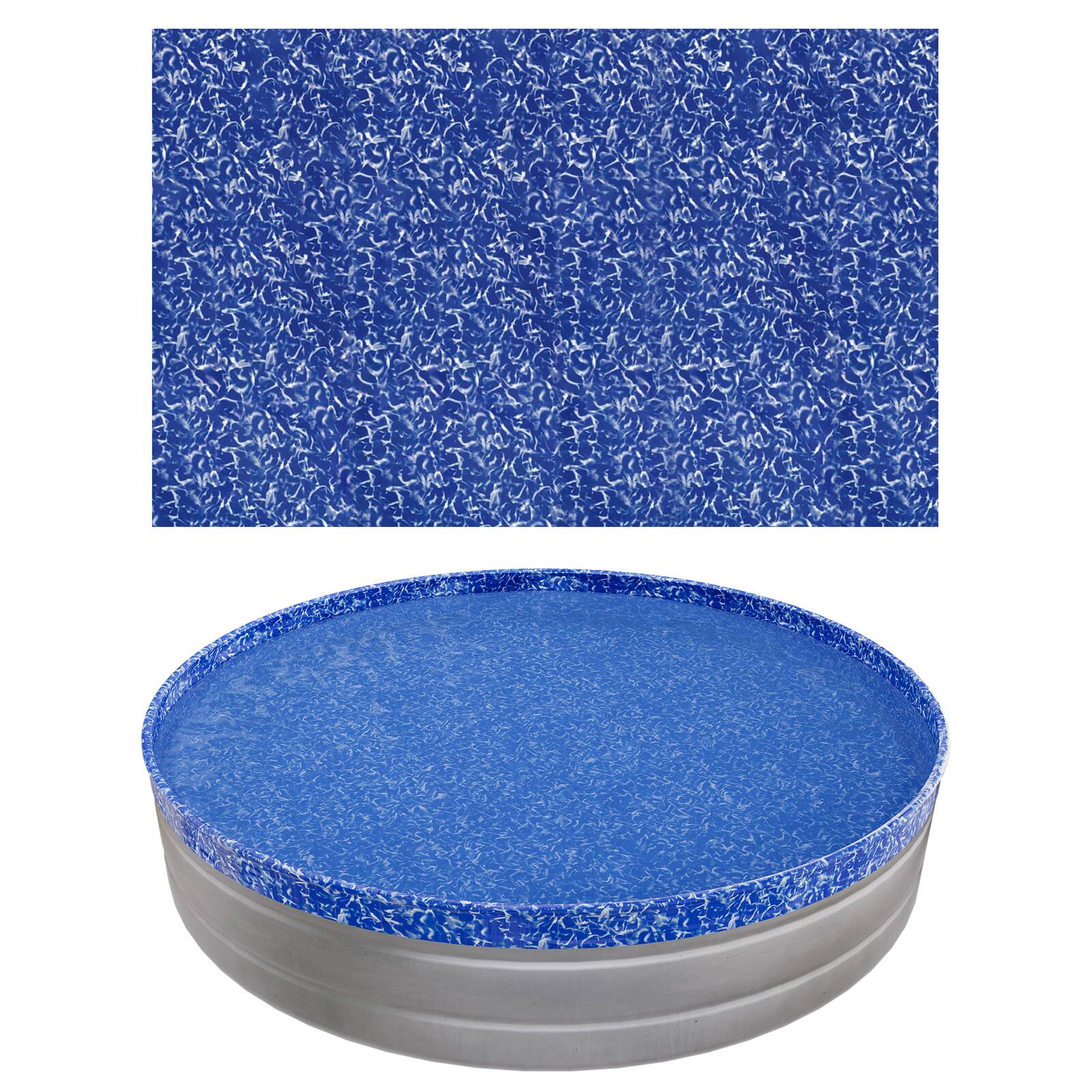 Front. VEVOR - 8ft Pool Liner, Round Overlap Swimming Pool Liner for 27.5 in Wall Height, Heavy Gauge Vinyl, Easy Install - Crystal.