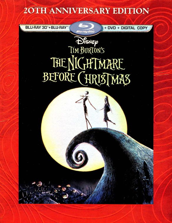  Tim Burton's The Nightmare Before Christmas [20th Anniversary Edition] [3D] [Blu-ray] [Blu-ray/Blu-ray 3D] [1993]