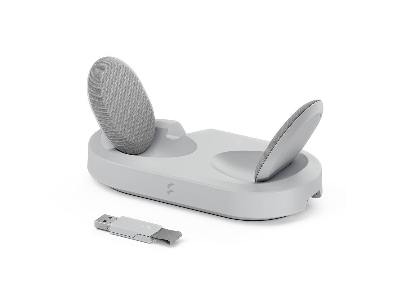 Alt View 5. Fractal Design - Fractal Design Scape RGB Wireless Gaming Headset - USB Dongle, BT 5.3, 40-Hr Battery, Charging Stand - Gray.