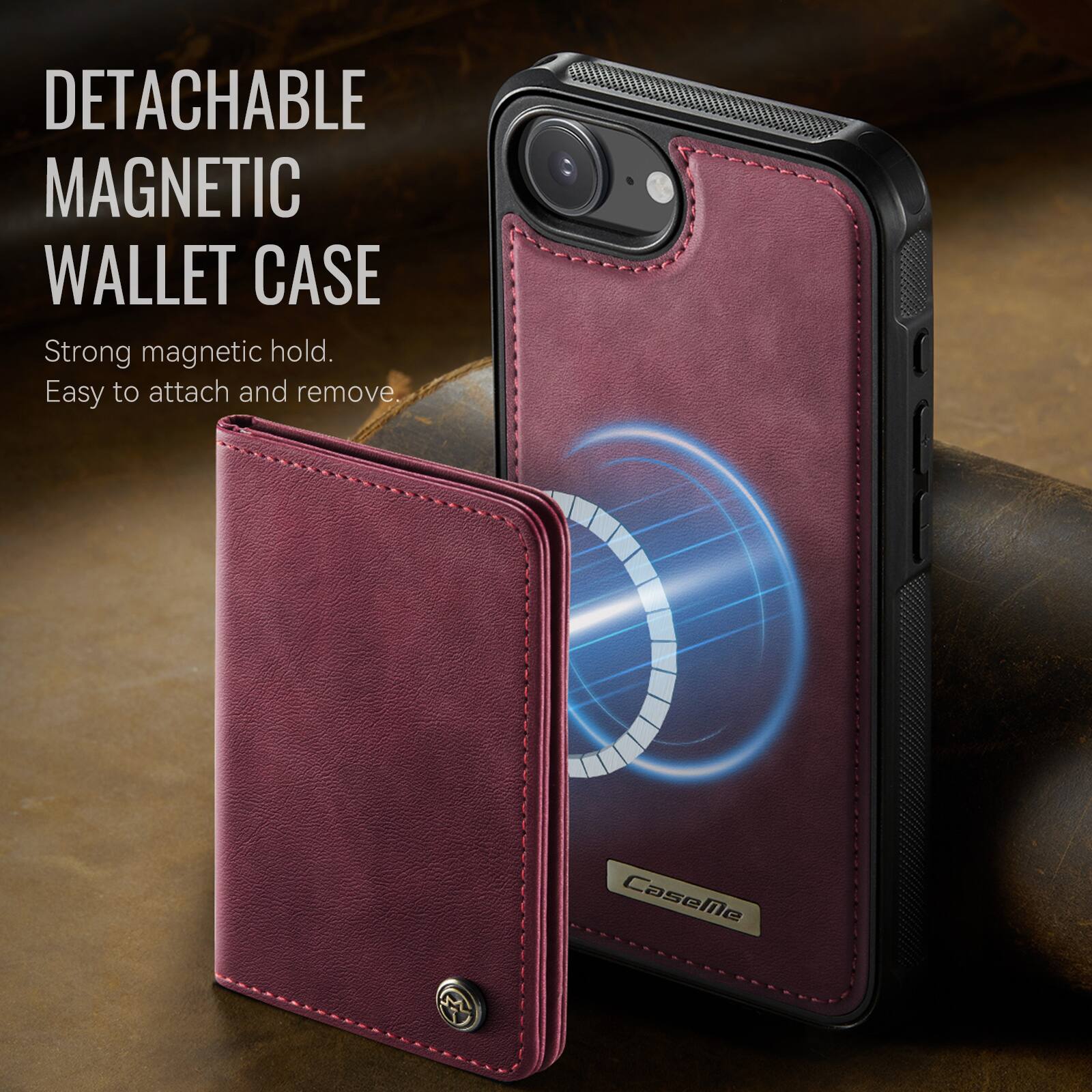 DETACHABLE MAGNETIC WALLET CASE

Strong magnetic hold. Easy to attach and remove.

Caselle