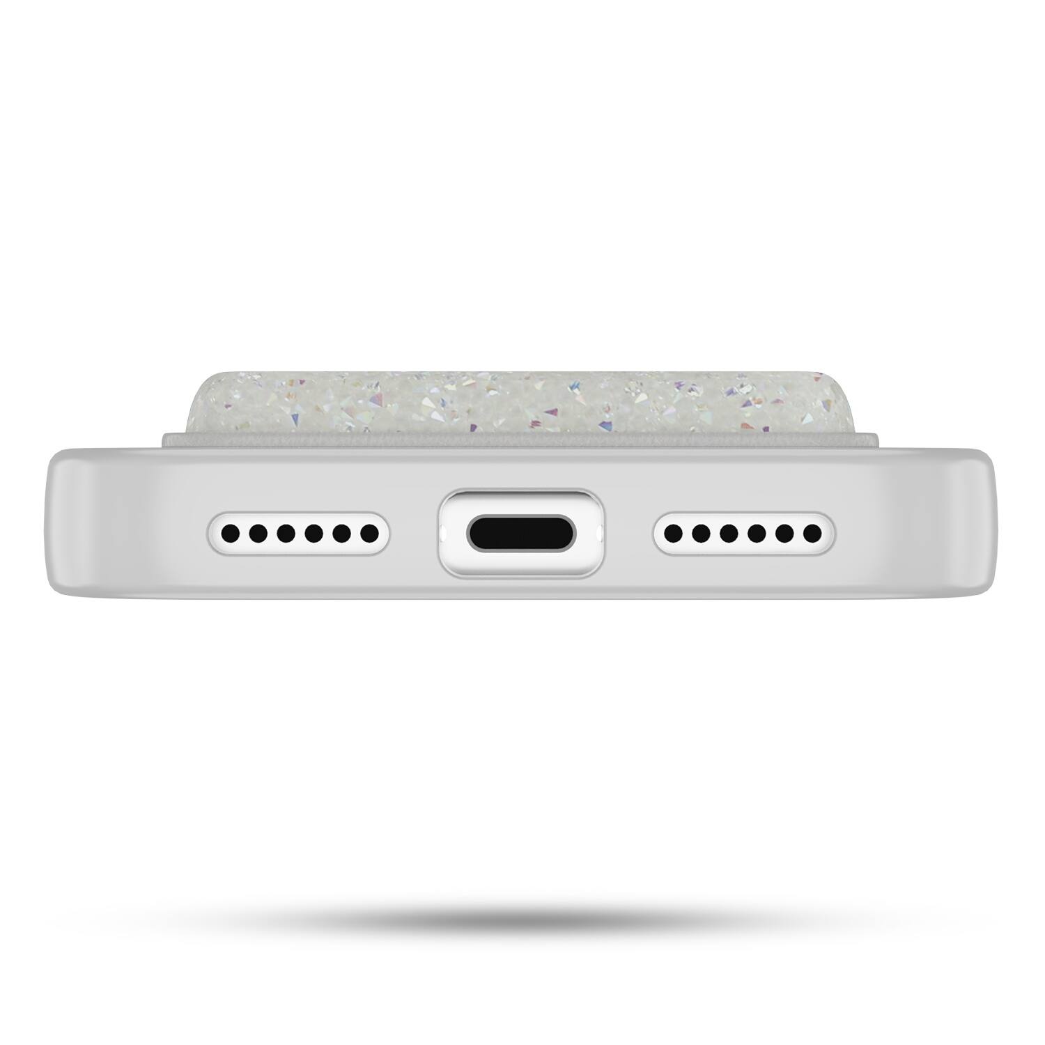 Alt View 3. Mybat Pro - MyBat Pro MagSafe Bundle with Diamond Case + MagStash Wallet for Apple iPhone 17 Pro Max - Pearl White - White.