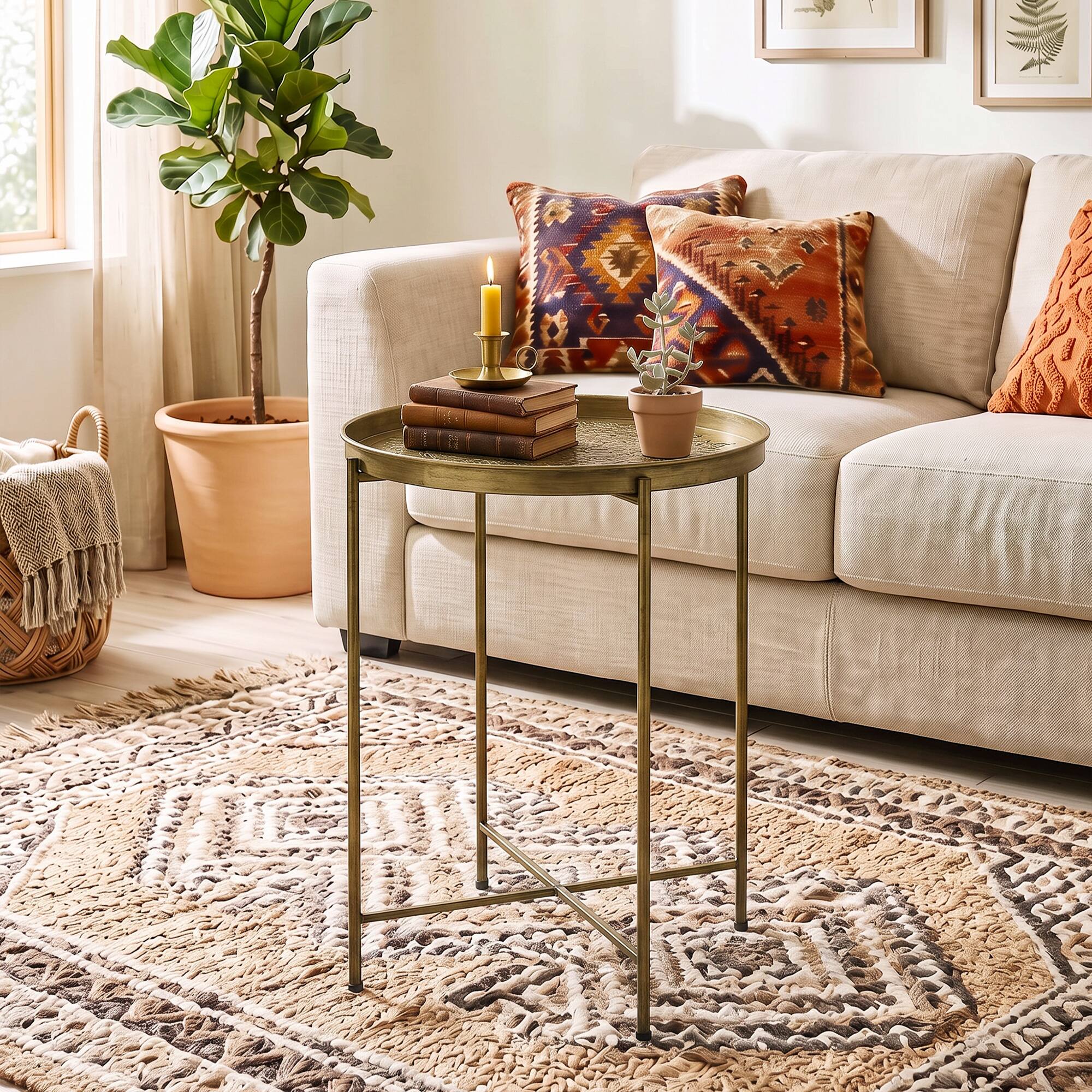 Alt View 6. Homcom - Table for Living Room - Gold.