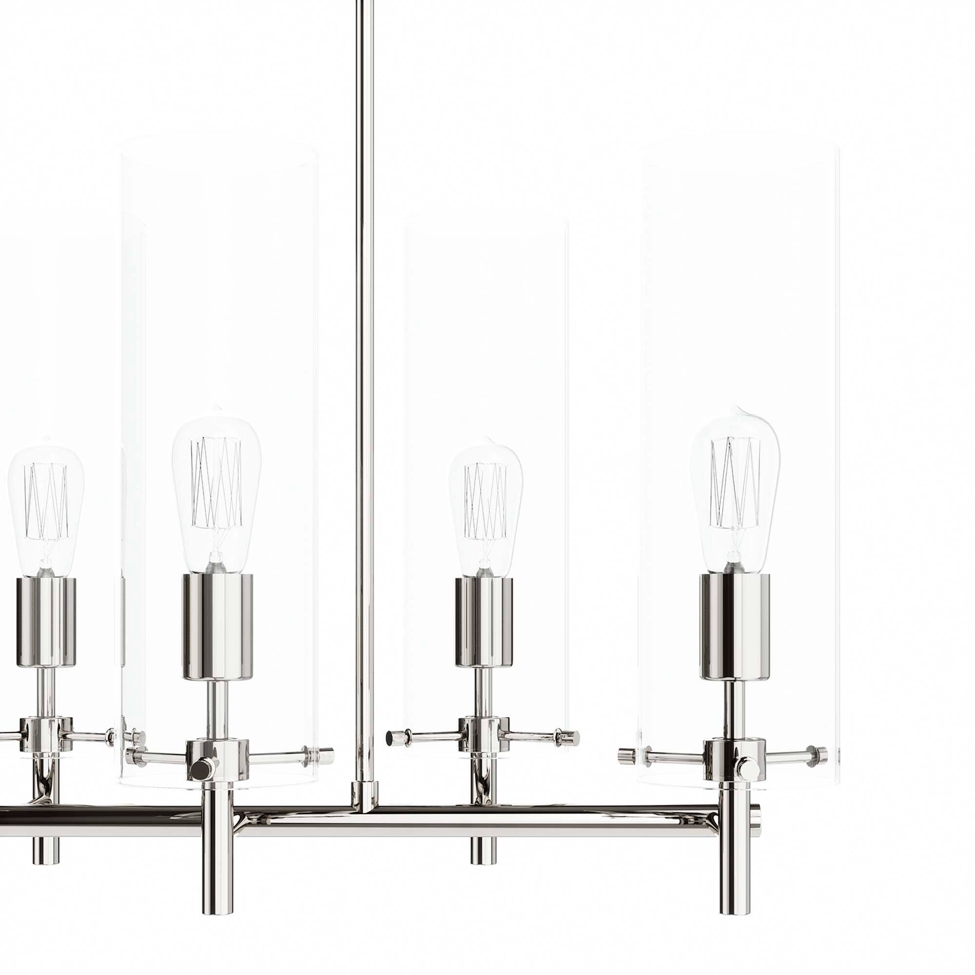 Alt View 5. Modway - Skylark 6-Light Chandelier by Modway - Clear Polished Nickel.