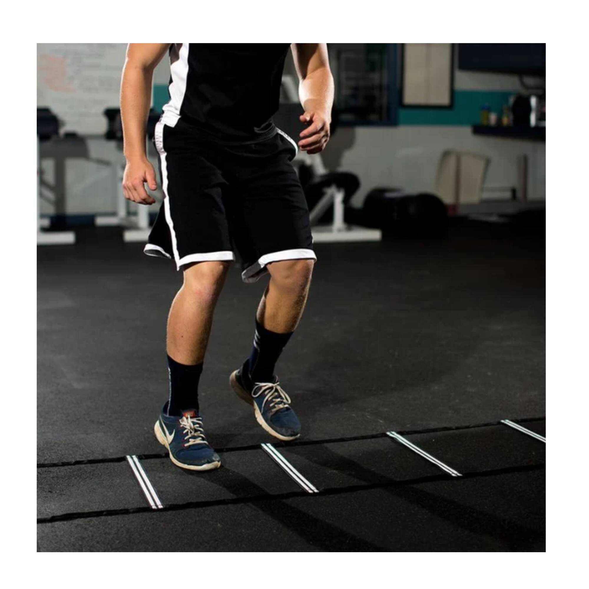 Alt View 3. Power Systems - Agility Ladder – 15ft Indoor Speed Training Ladder for Footwork, Agility & Fitness - Black.