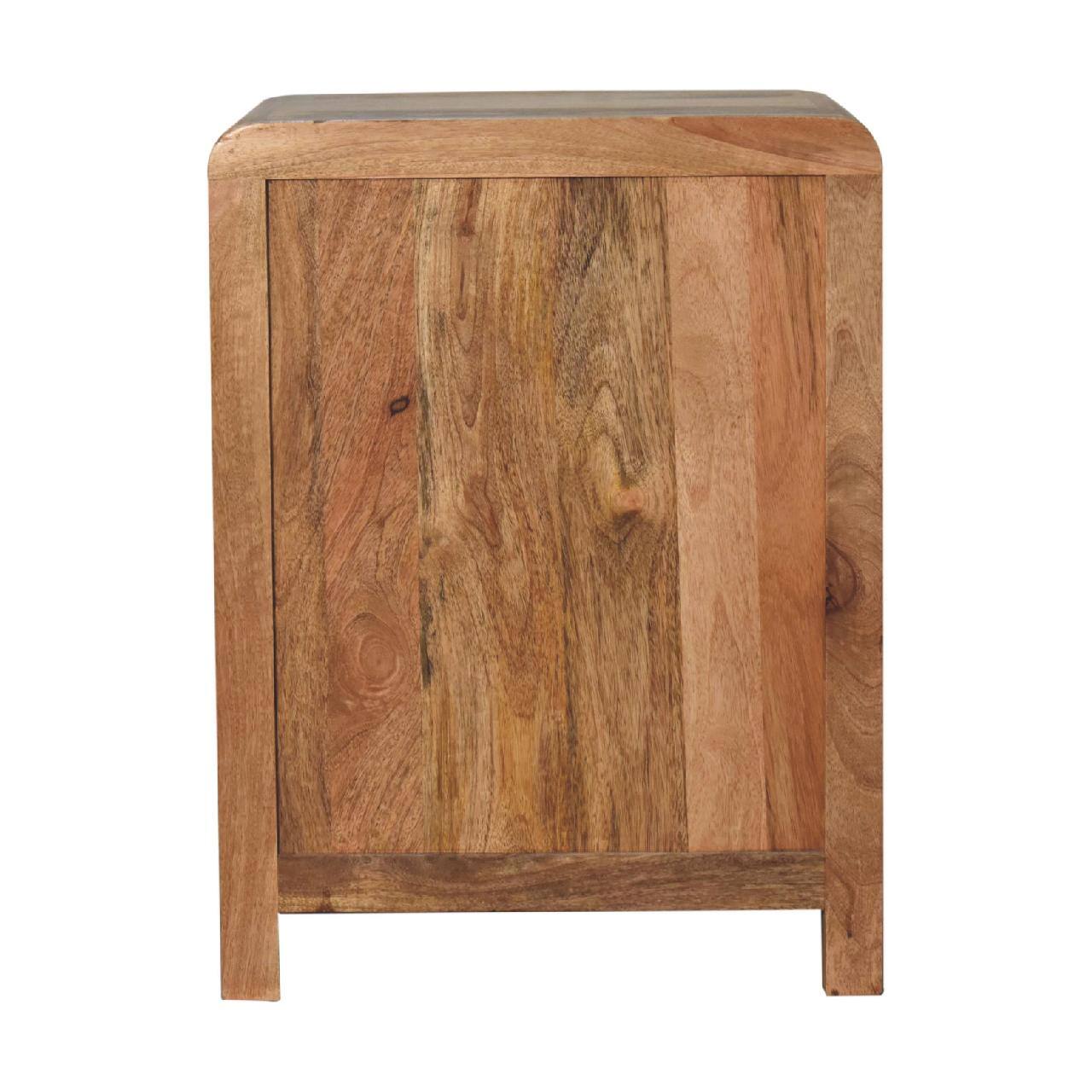 Alt View 5. Artisan Furniture - Artisan Furniture Solid Wood Oak-ish Naya Nightstand, 3 Drawers, Brown - Oak.