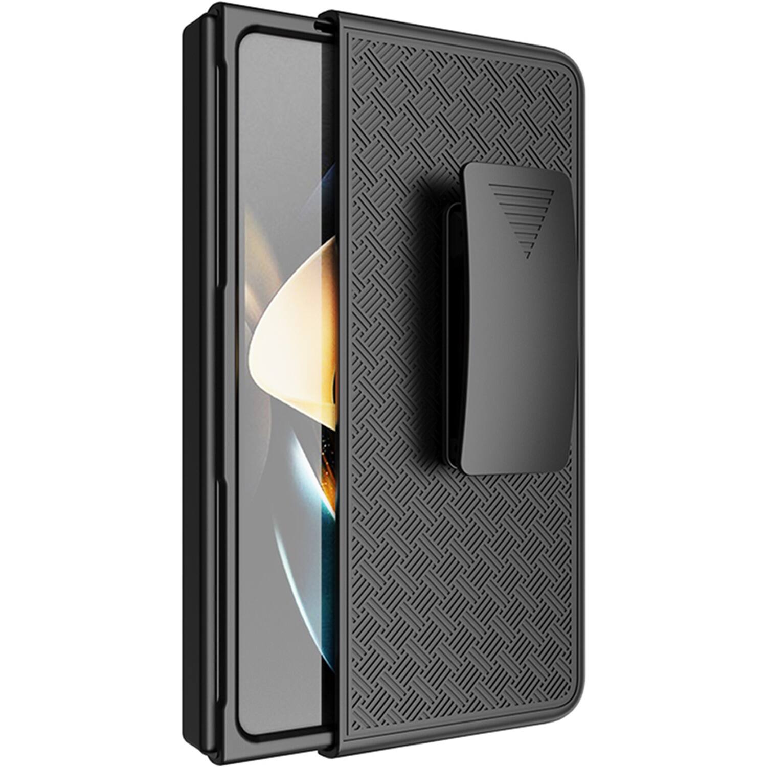 Alt View 13. SaharaCase - Slim Hard Shell Case for Samsung Galaxy Z Fold4 - Black.