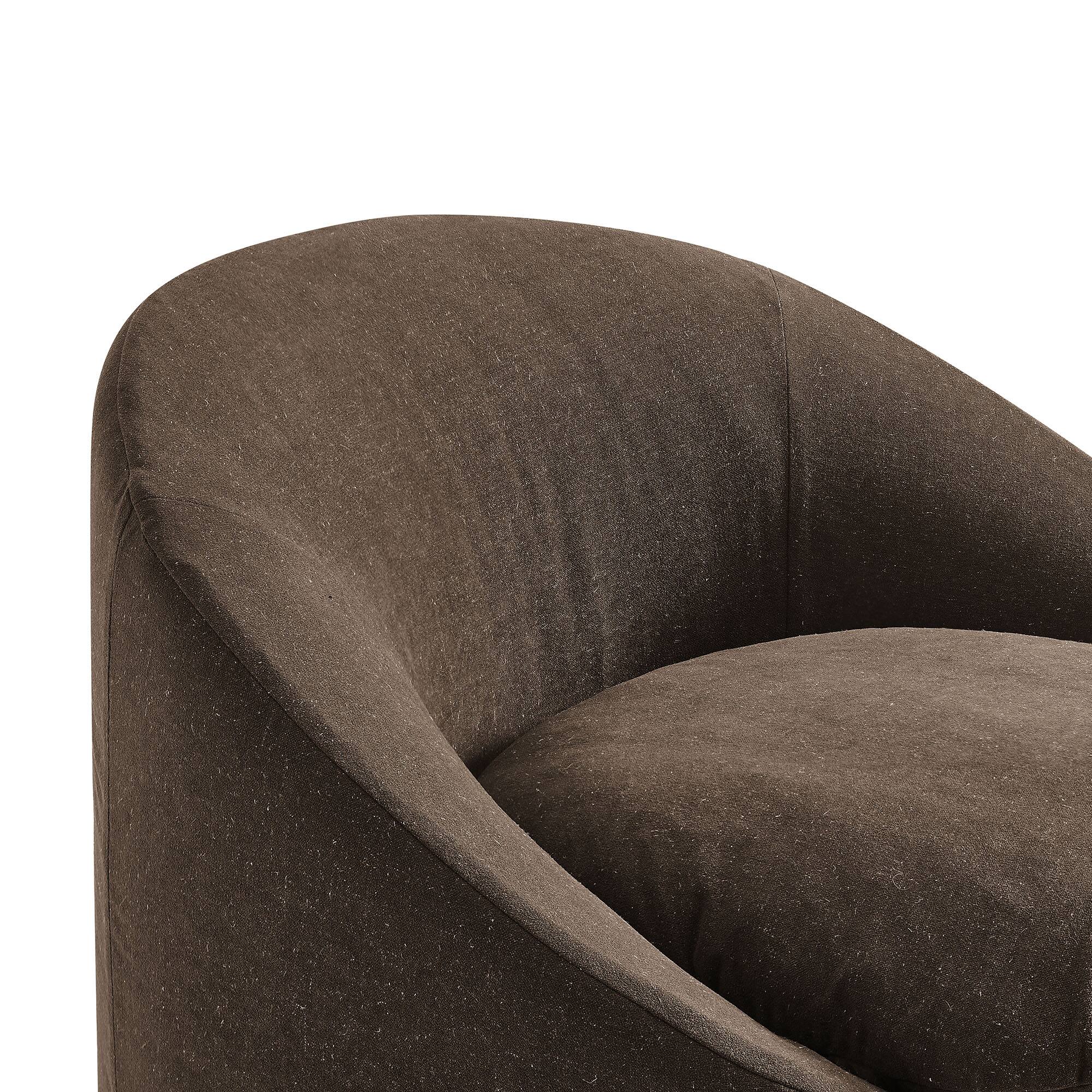 Alt View 5. Modway - Sadie Slipcovered Linen-Blend Round Accent Chair by Modway - Cocoa.
