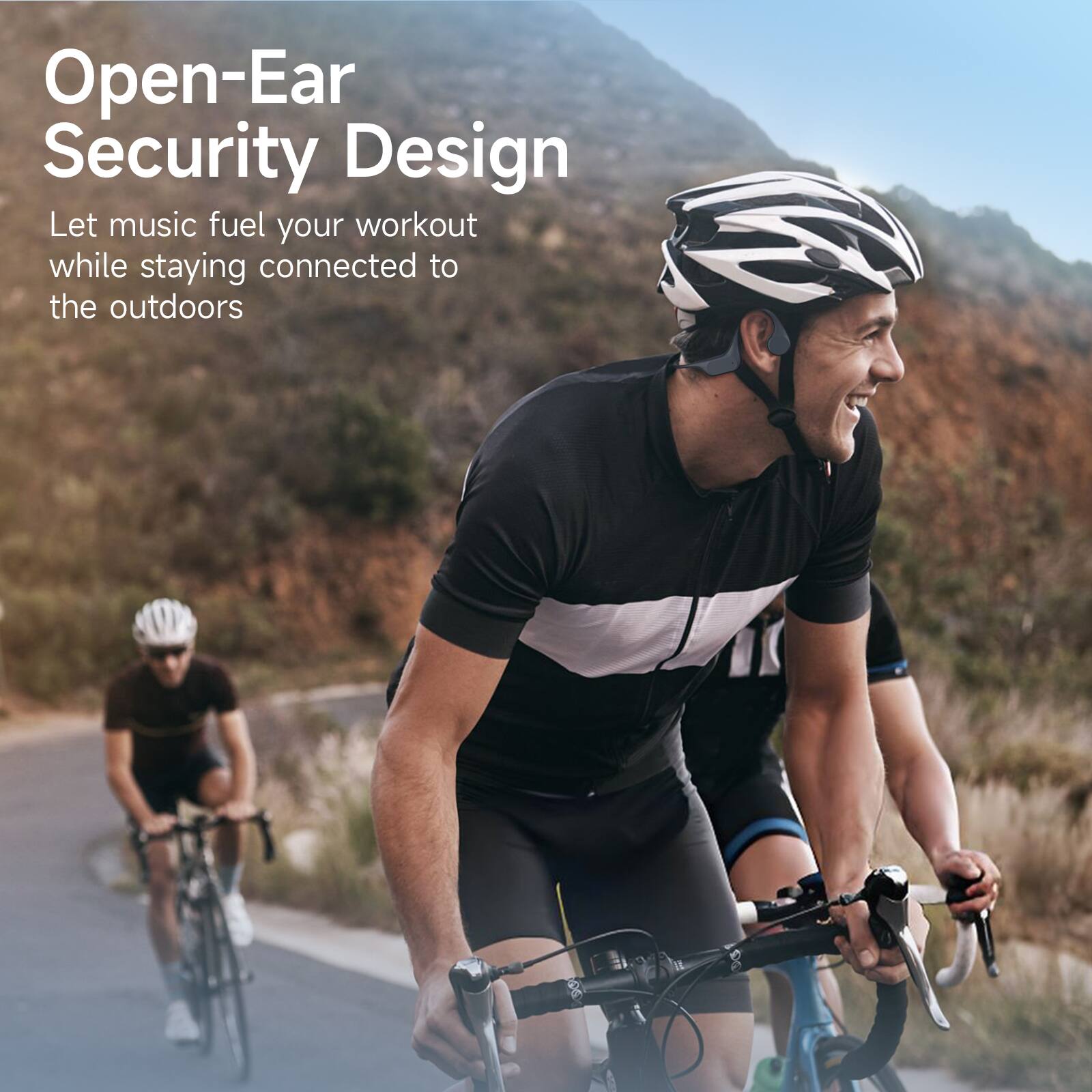 Open-Ear Security Design  
Let music fuel your workout while staying connected to the outdoors