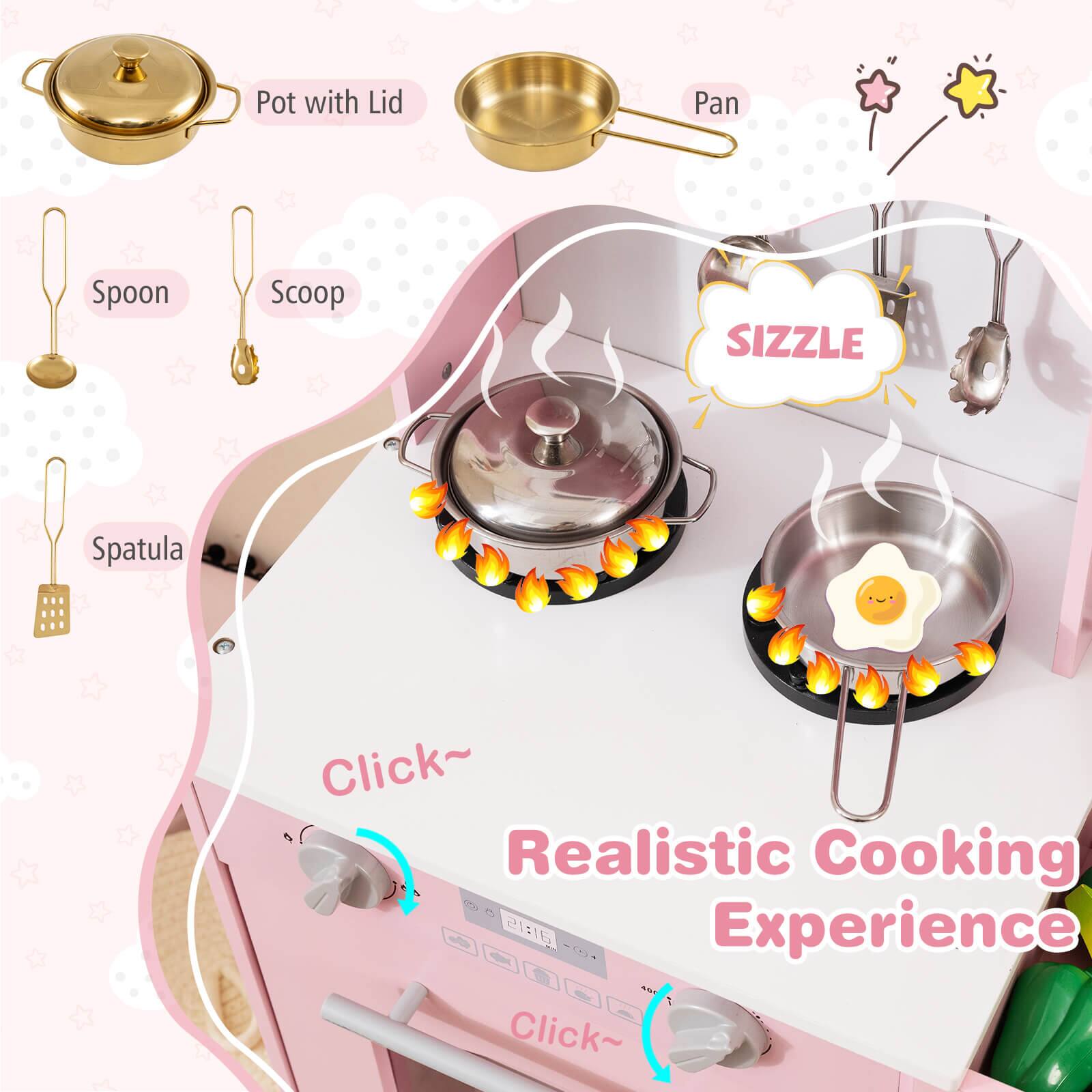 - Pot with Lid
- Pan
- Spoon
- Scoop
- Spatula

Sizzle

Click~ Realistic Cooking Experience Click~