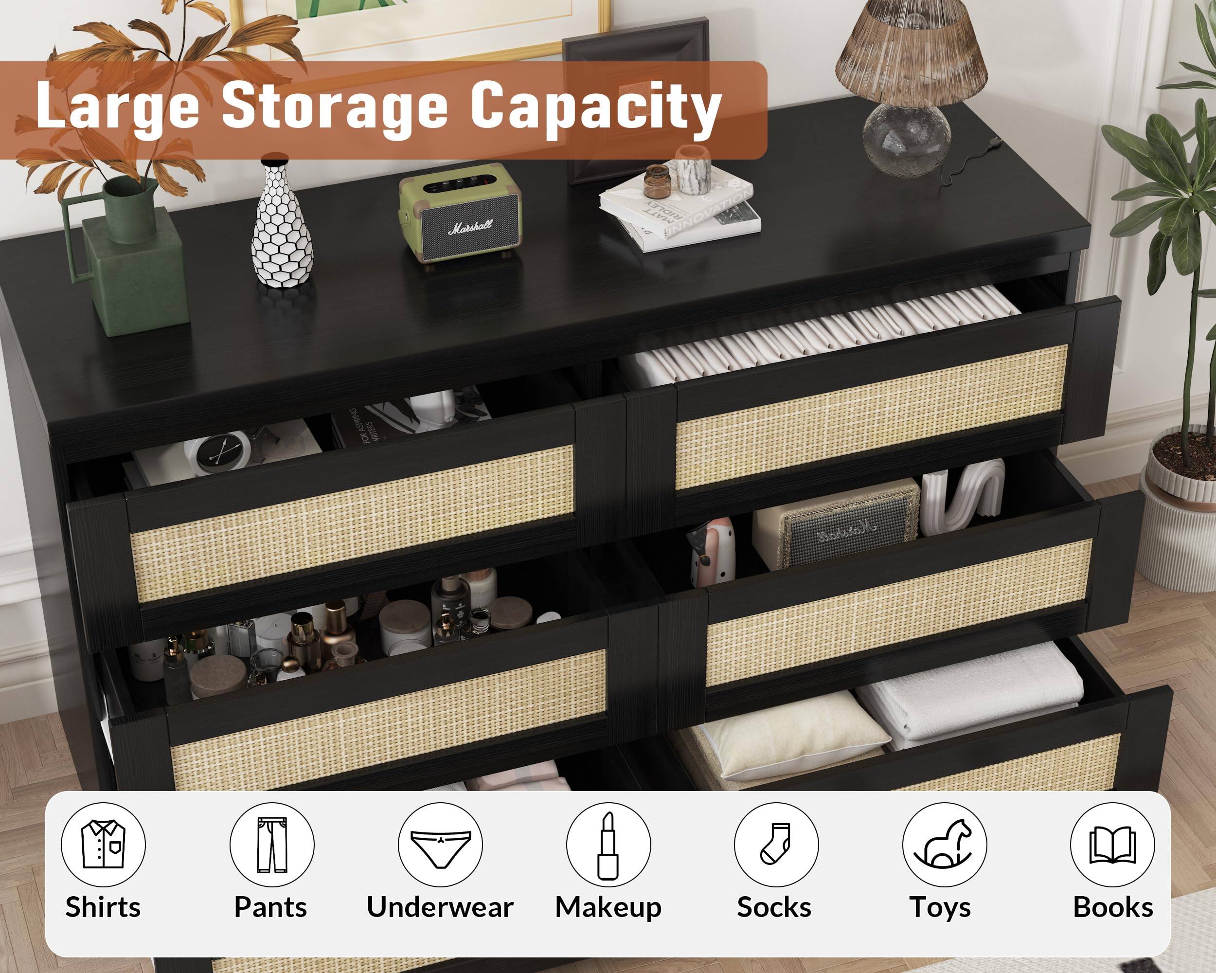 Large Storage Capacity

- Shirts
- Pants
- Underwear
- Makeup
- Socks
- Toys
- Books