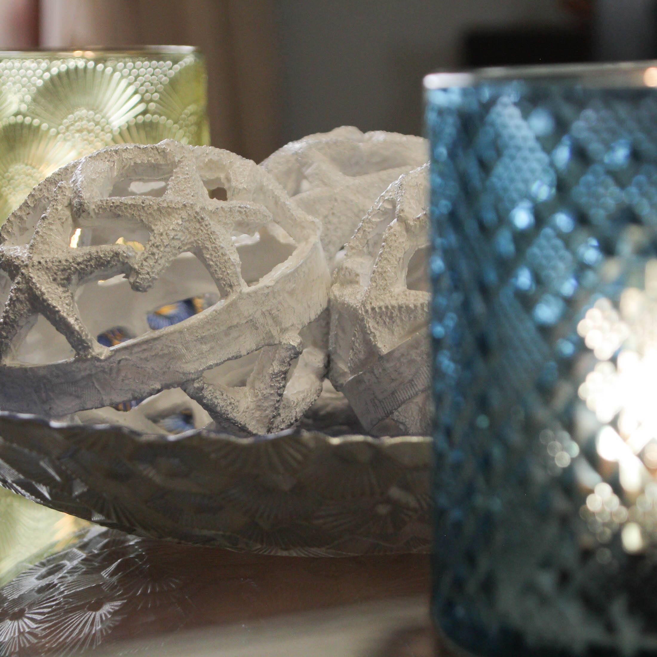 Alt View 6. Fancy That - Set of 3 Weathered White Starfish Orbs - Ideal for Beach décor or Centerpieces - White.