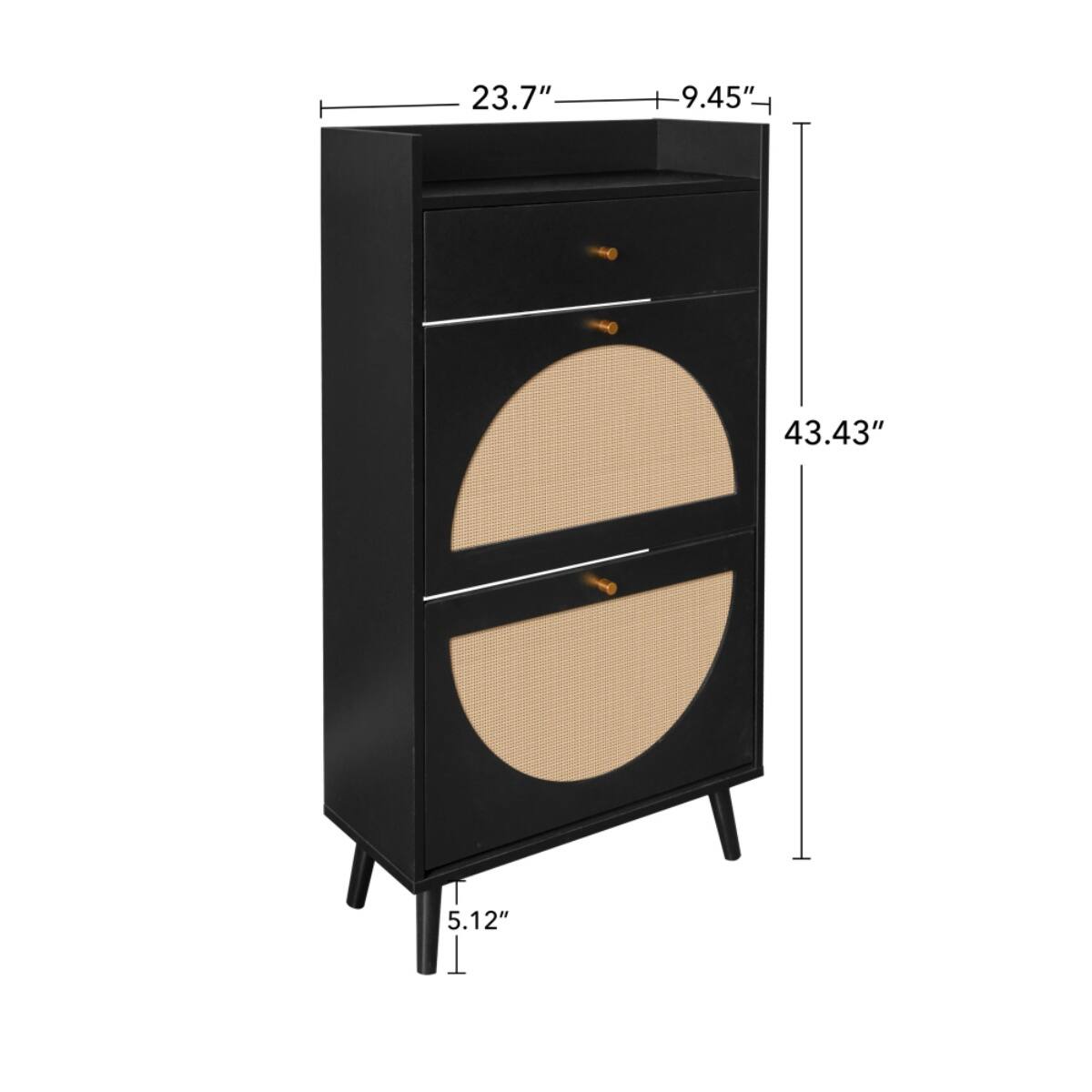 23.7"  
9.45"  
43.43"  
5.12"