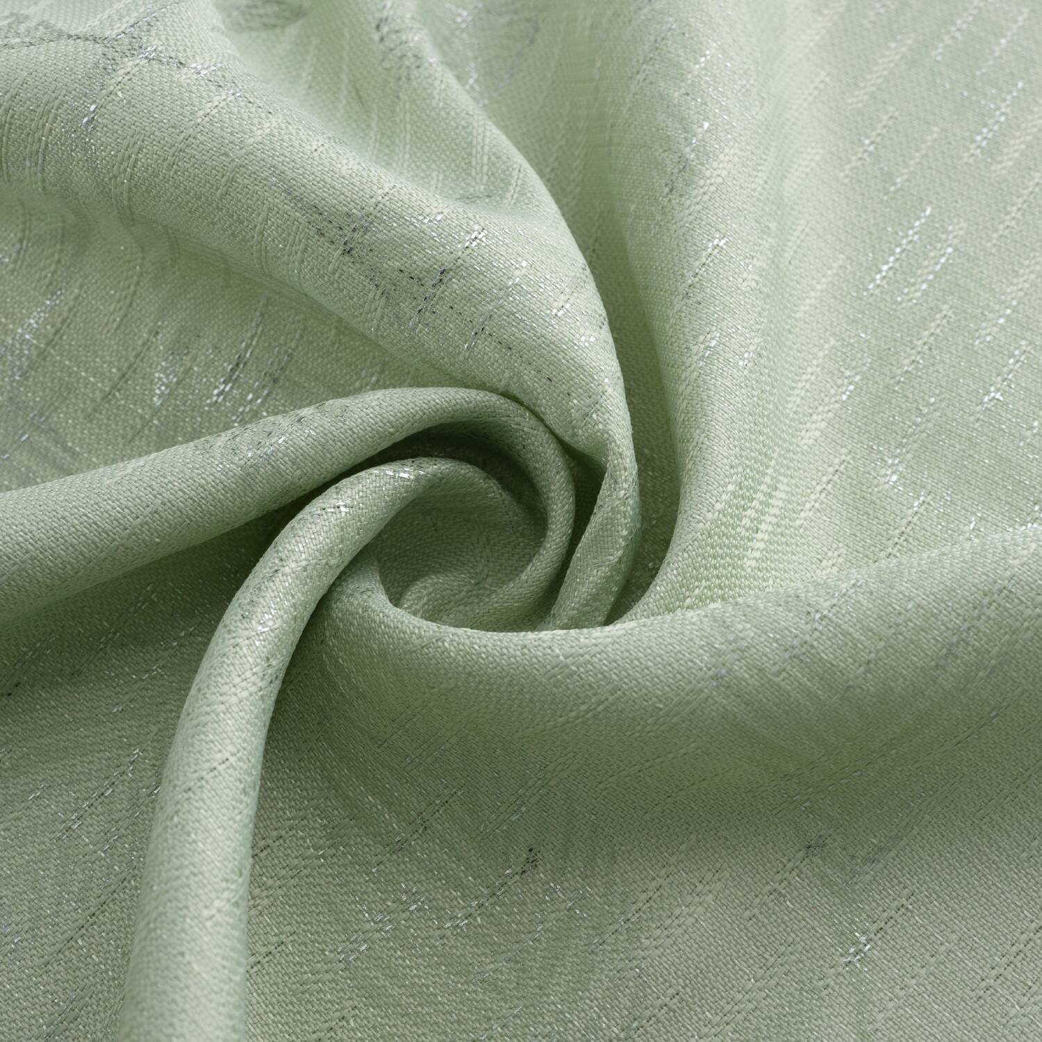 Left. RT Designers Collection - RT Designers Collection Bexley Foil Jacquard Polyester Window Curtain Grommet Panel 52" x 84" Sage - Sage.